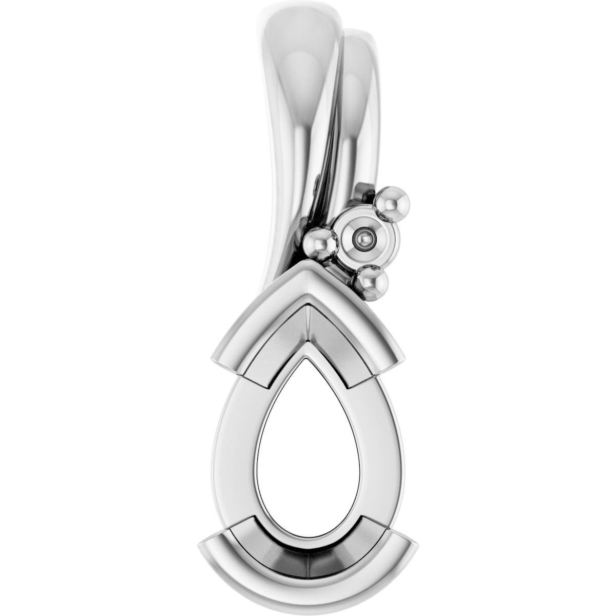 Accented Half Bezel Pendant