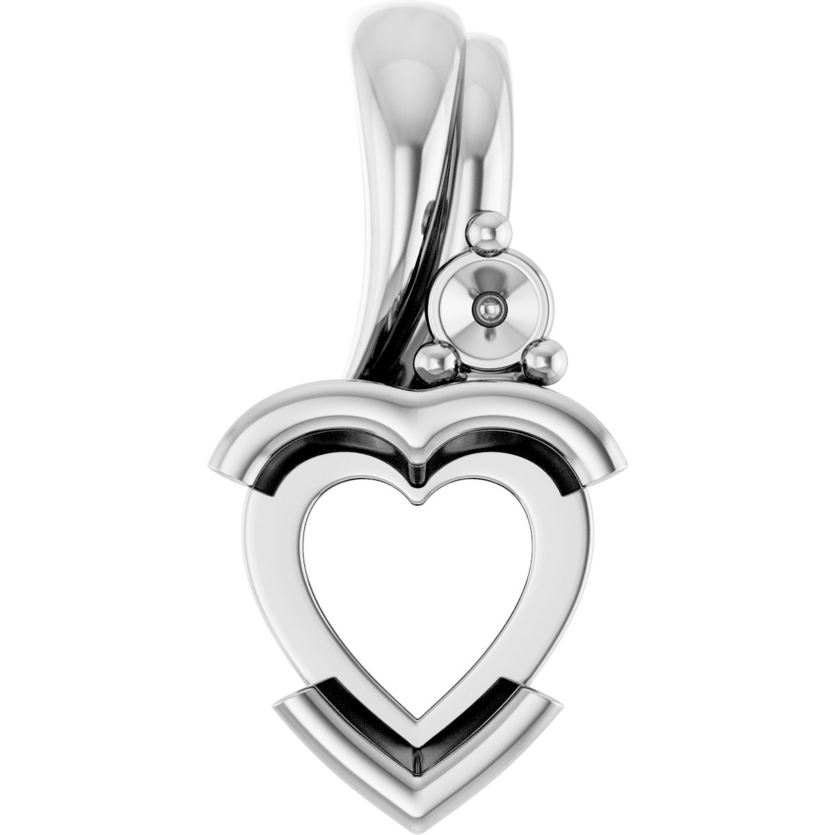 Accented Half Bezel Pendant