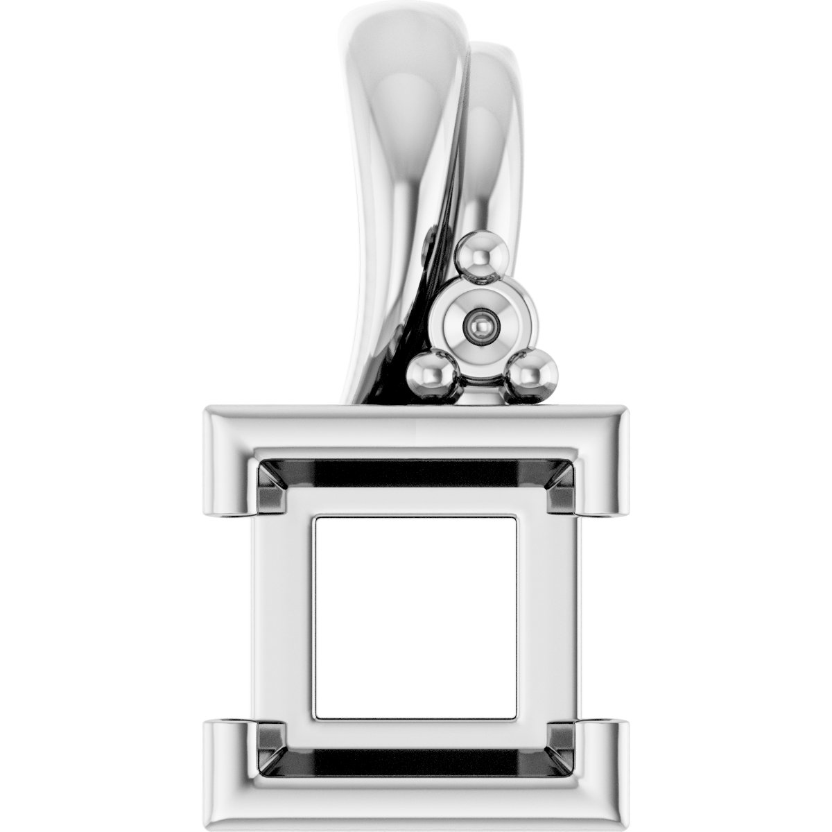 Accented Half Bezel Pendant