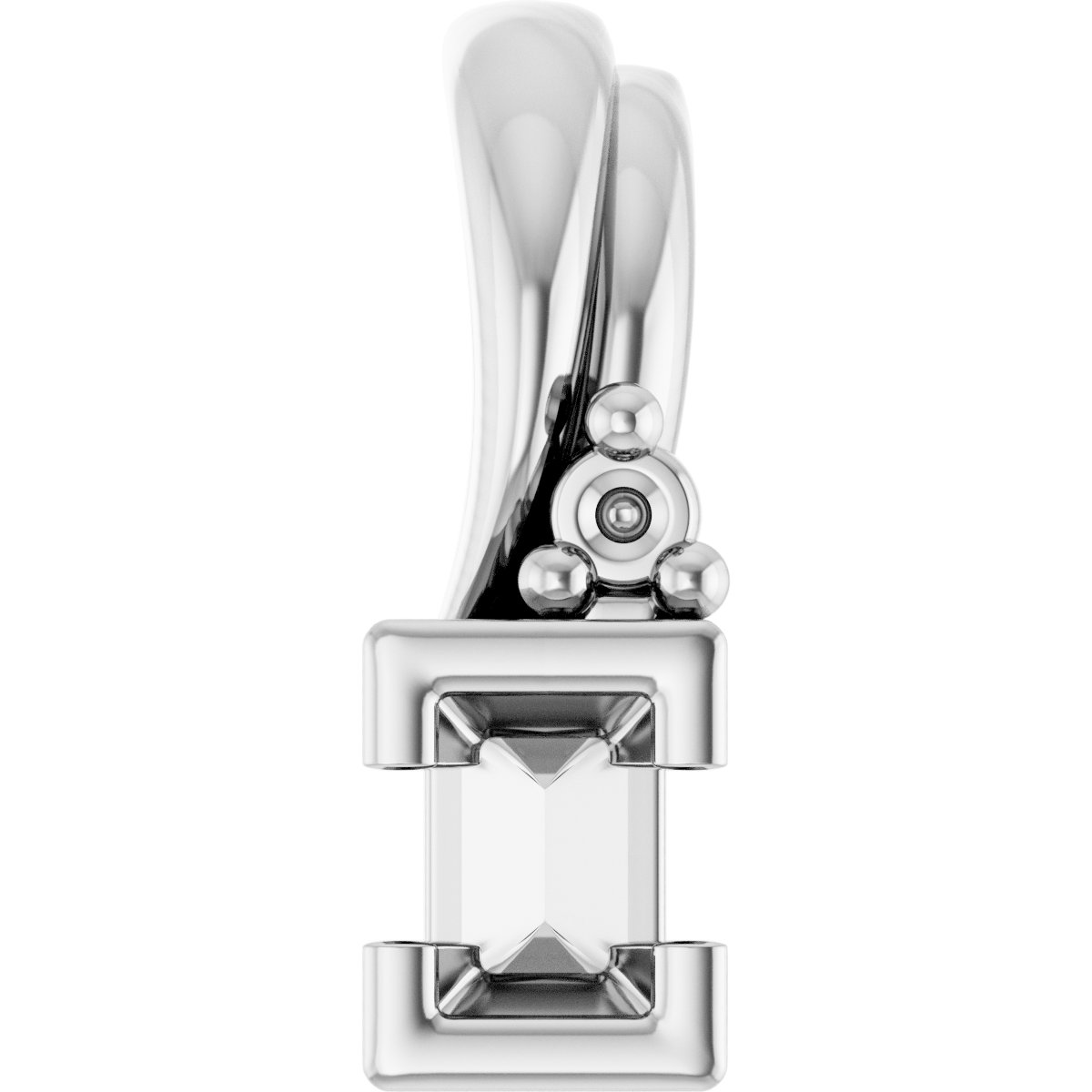 Accented Half Bezel Pendant