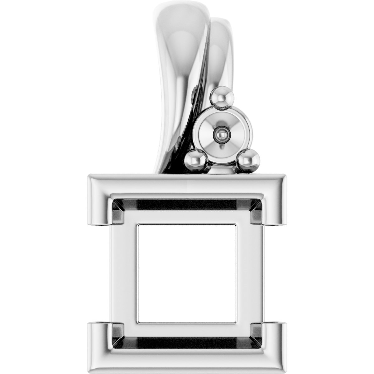 Accented Half Bezel Pendant