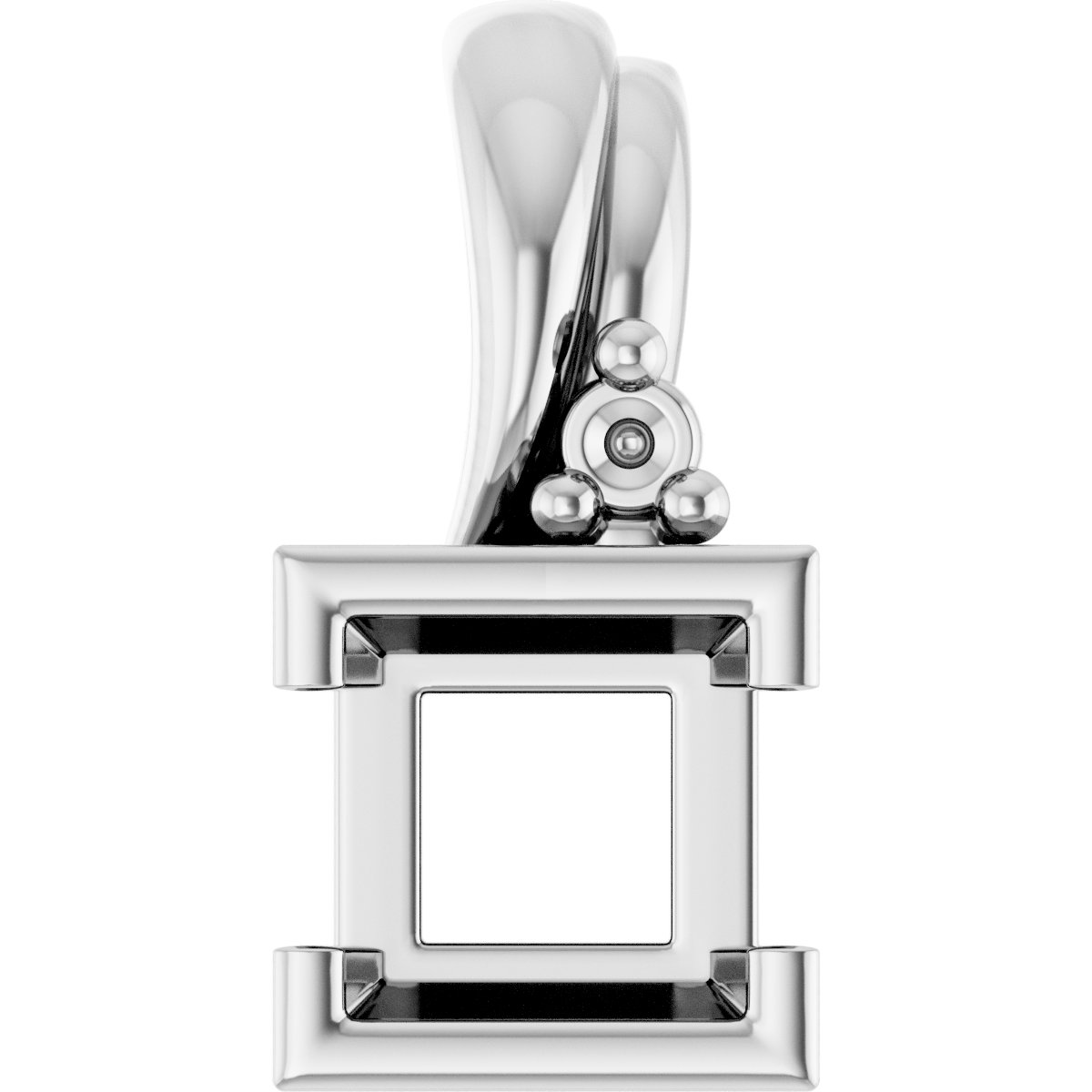 Accented Half Bezel Pendant