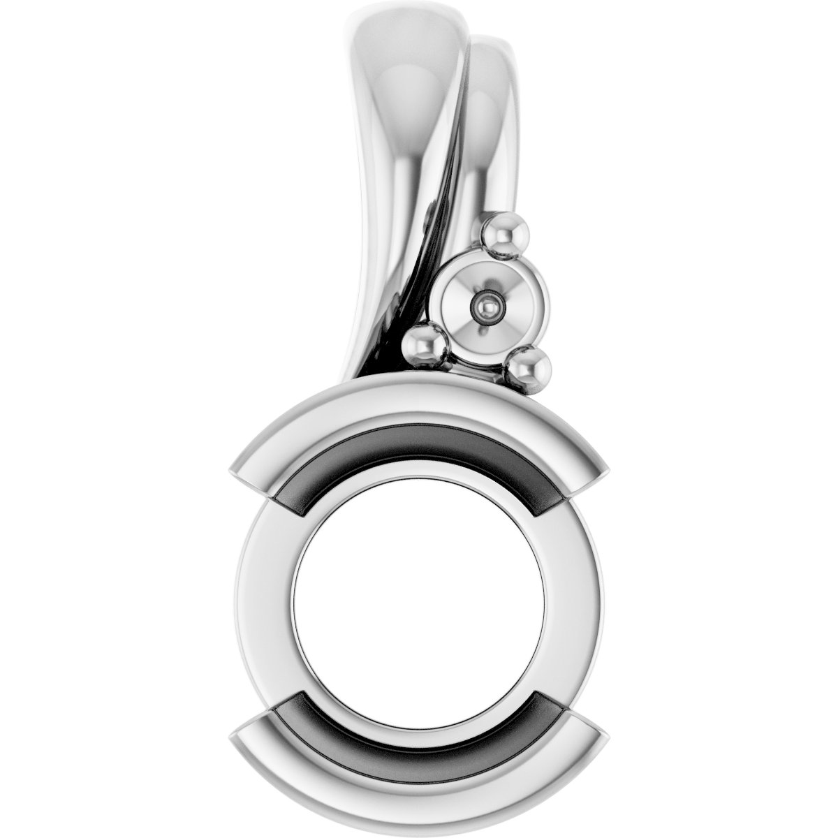 Accented Half Bezel Pendant