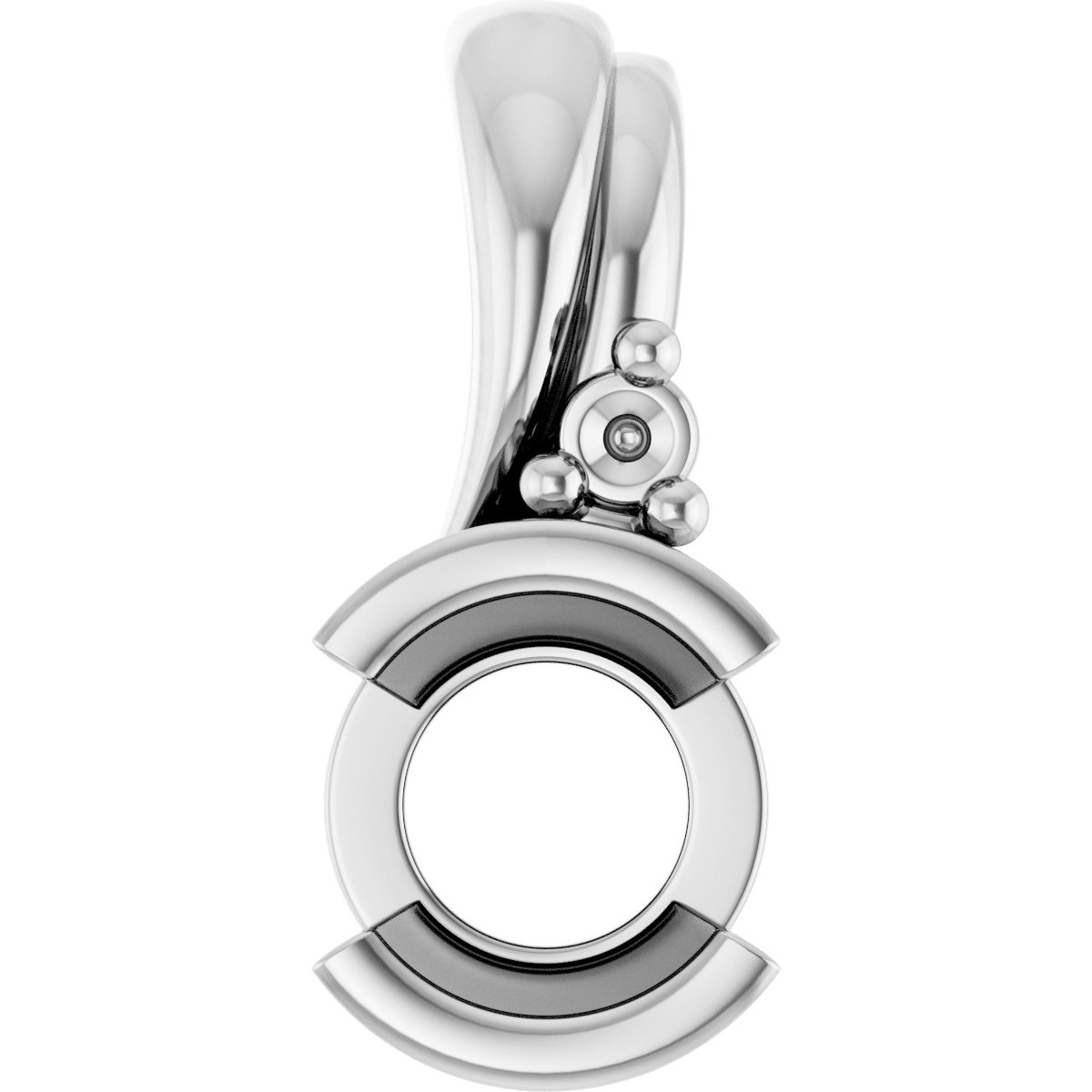 Accented Half Bezel Pendant