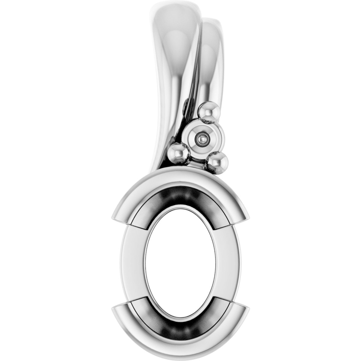 Accented Half Bezel Pendant