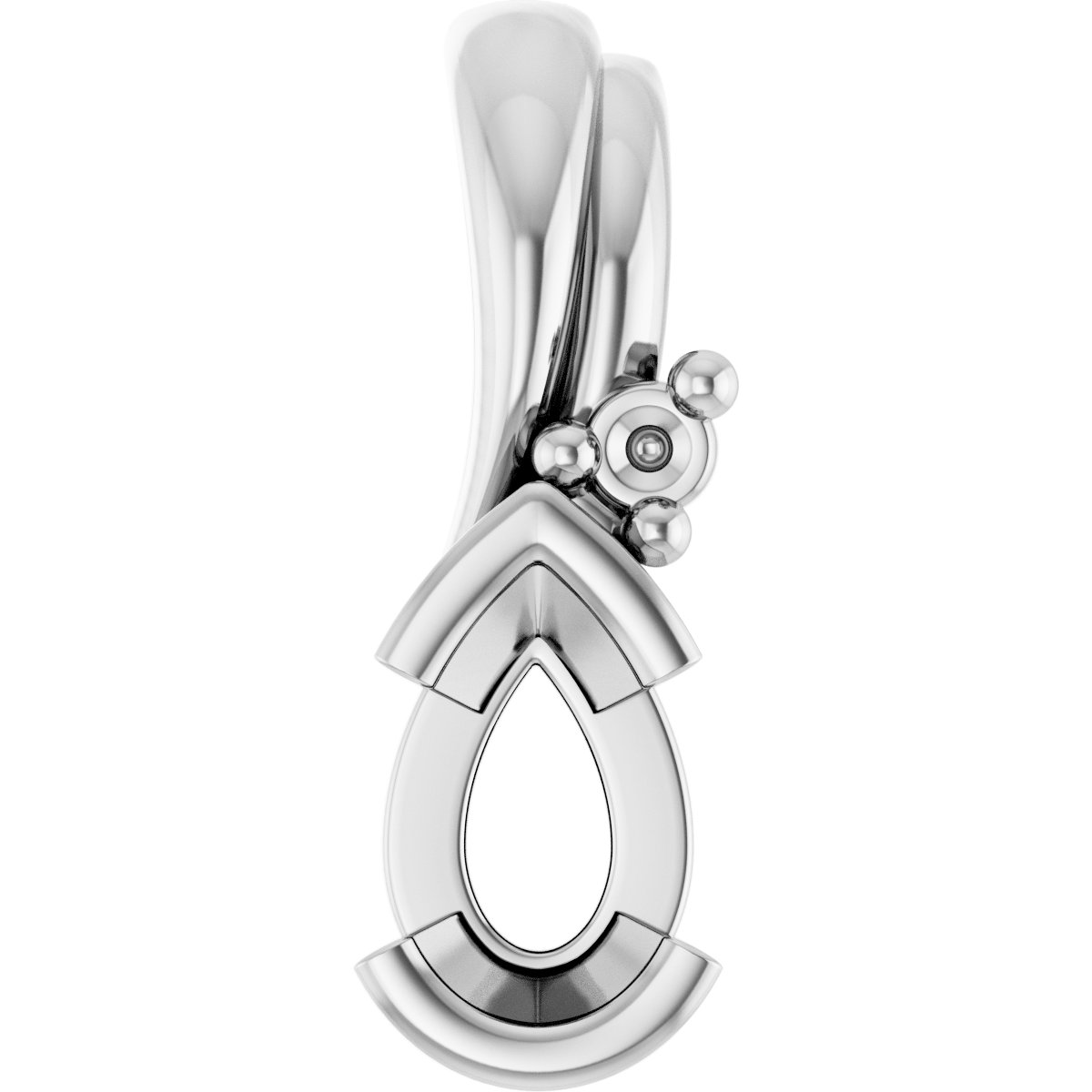 Accented Half Bezel Pendant