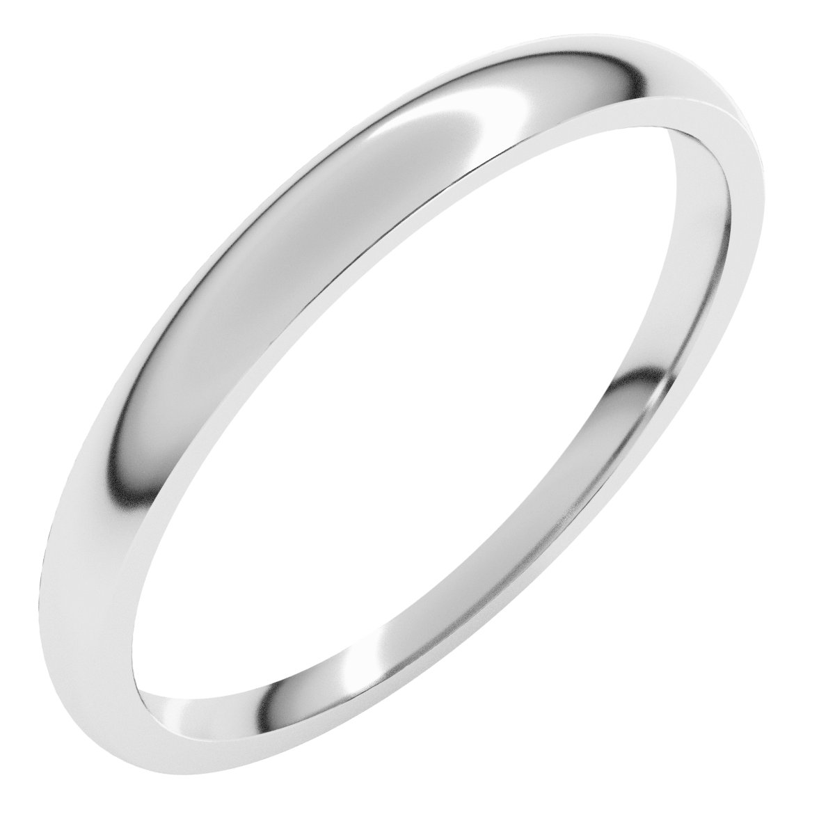 Tapered Comfort-Fit Half Round Band