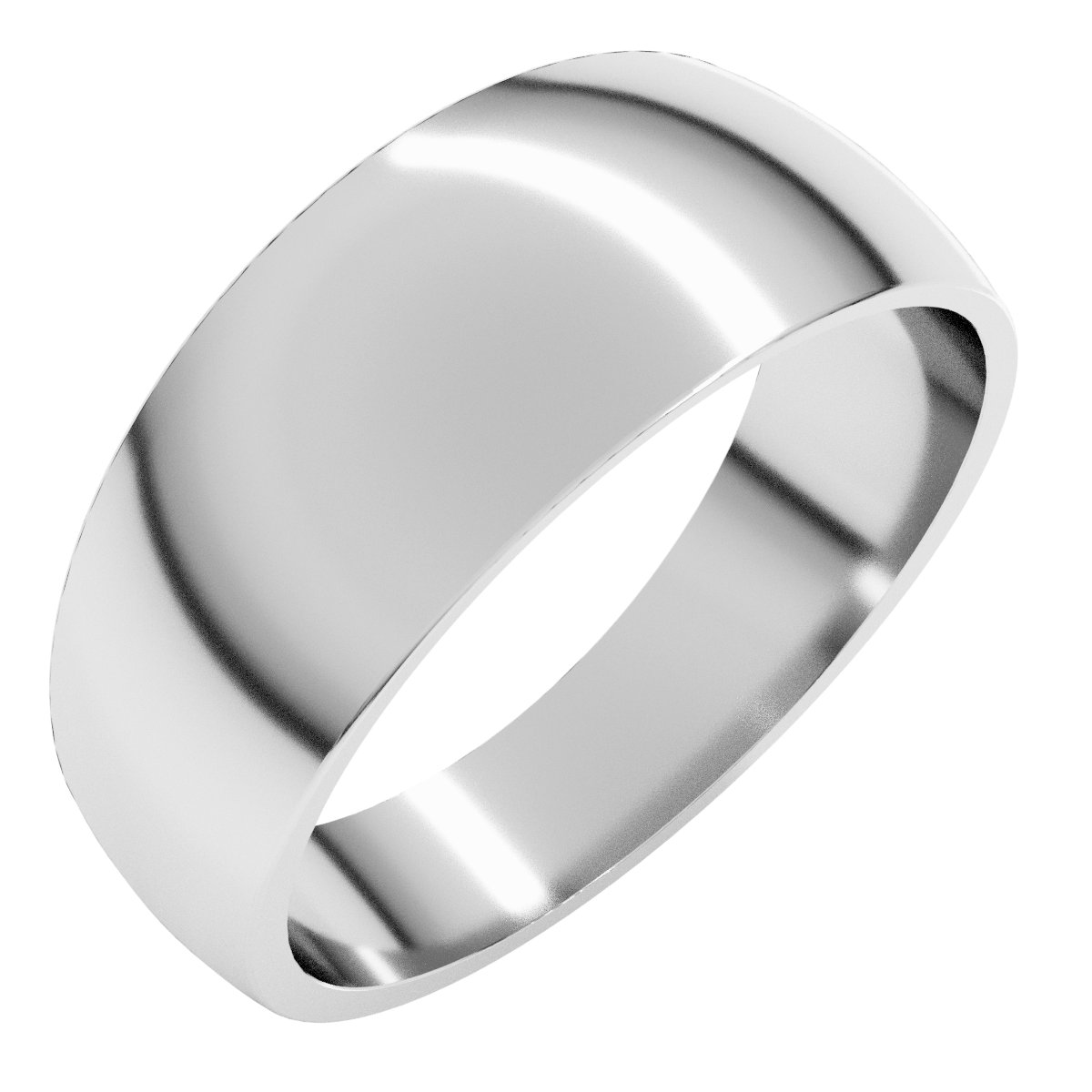 Tapered Comfort-Fit Half Round Band