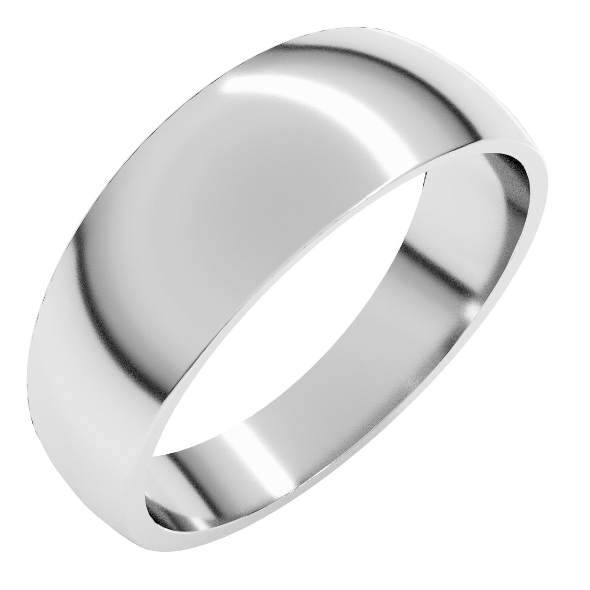 Tapered Comfort-Fit Half Round Band