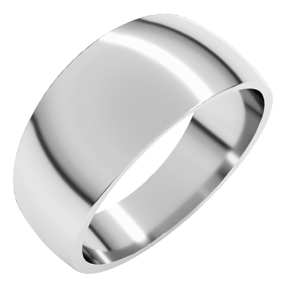 Tapered Comfort-Fit Half Round Band