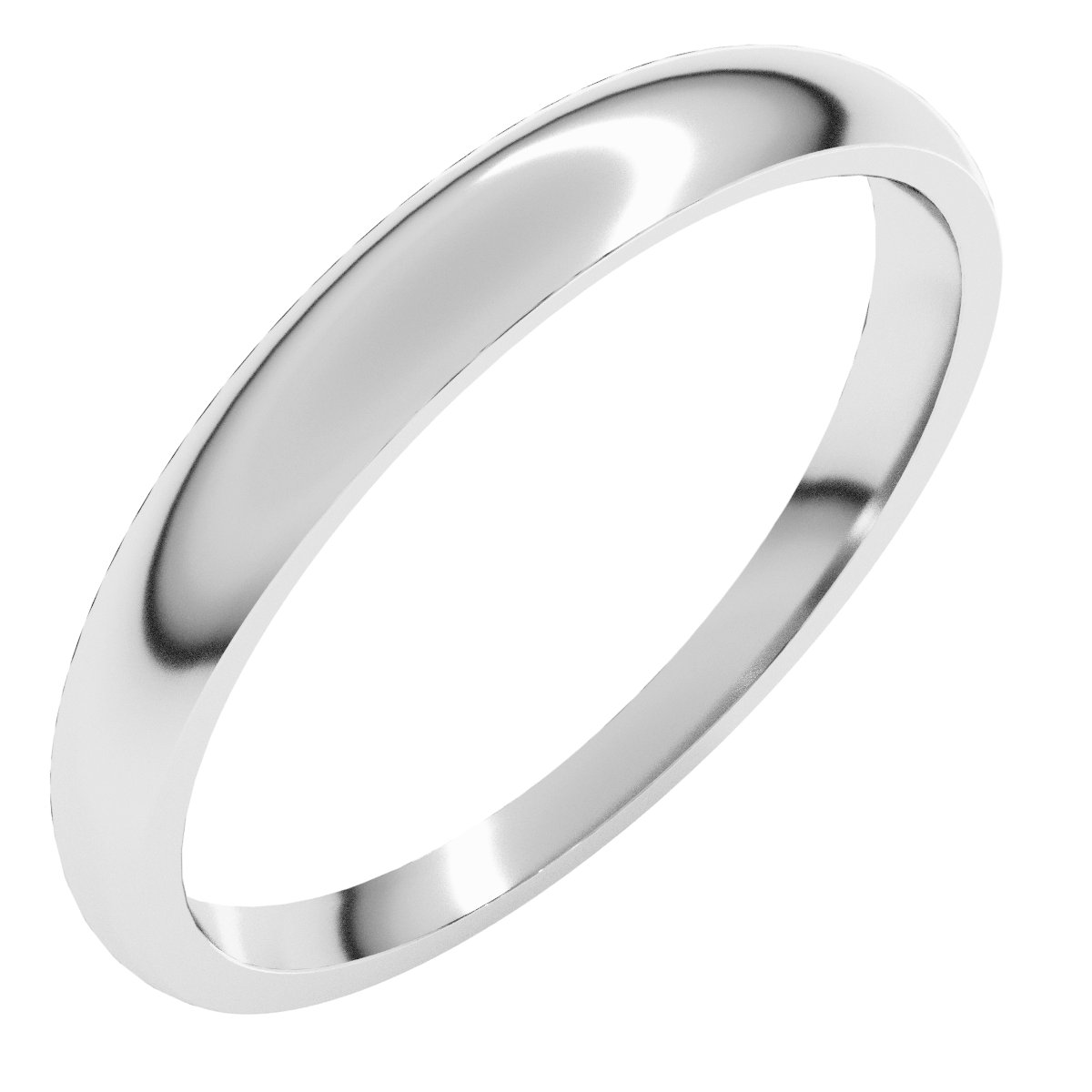 Tapered Comfort-Fit Half Round Band