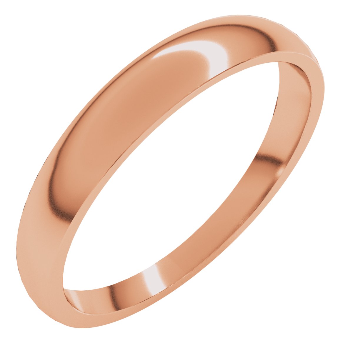Tapered Comfort-Fit Half Round Band