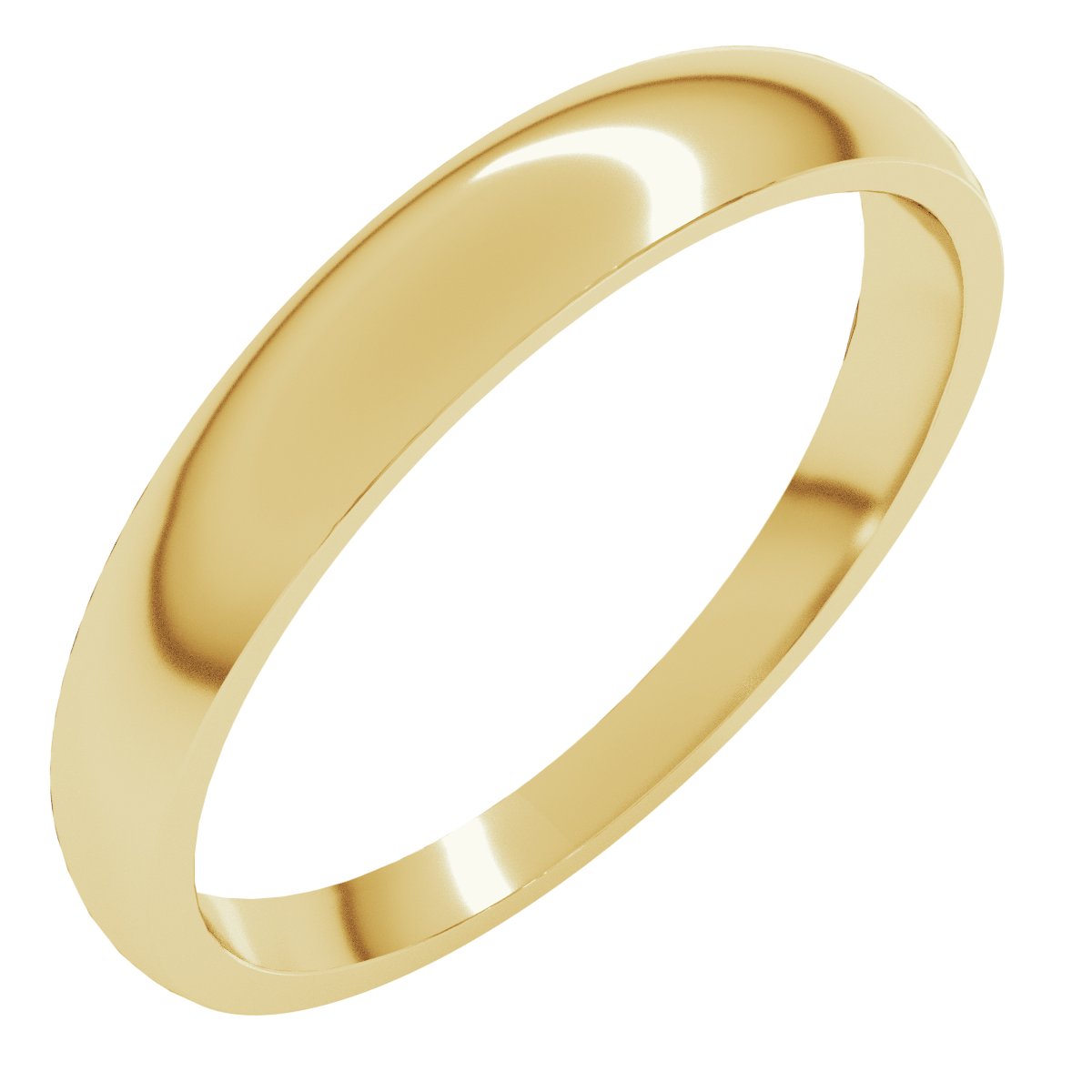 Tapered Comfort-Fit Half Round Band