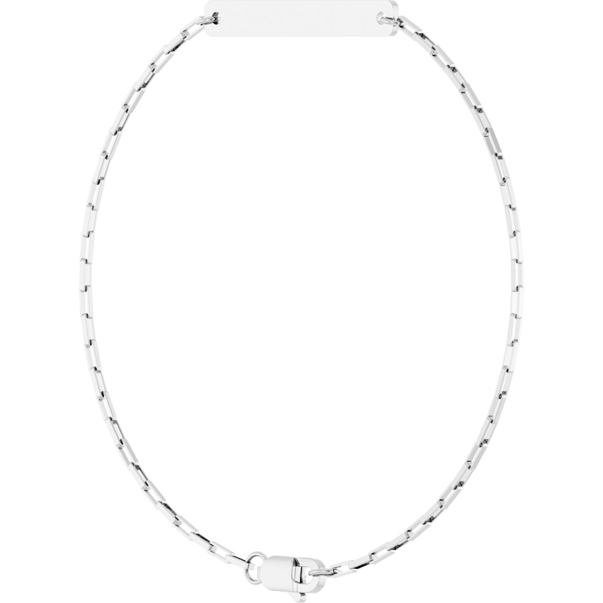 Sterling Silver Engravable Paperclip-Style Link 7 Bracelet