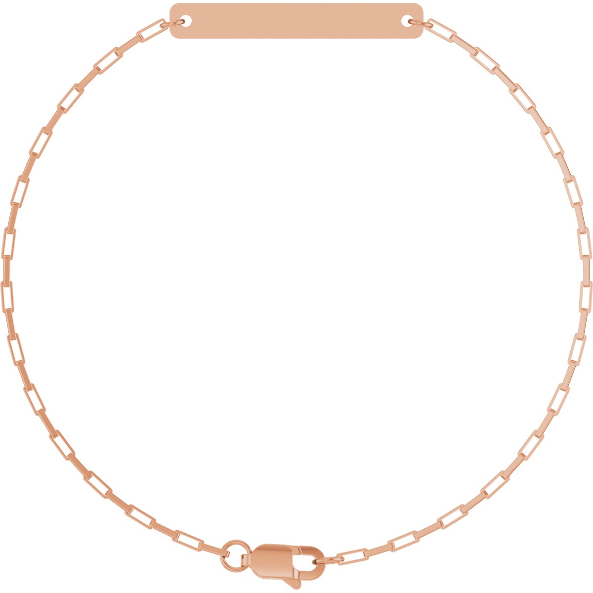 Engravable Bar & Paperclip-Style Link Bracelet
