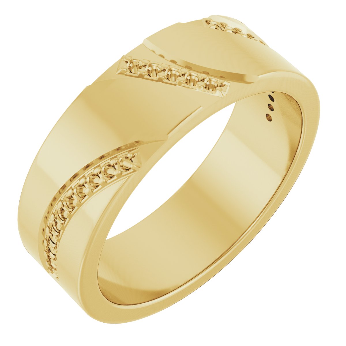 14k Yellow Gold 1.2 Mm Round Band Mounting
