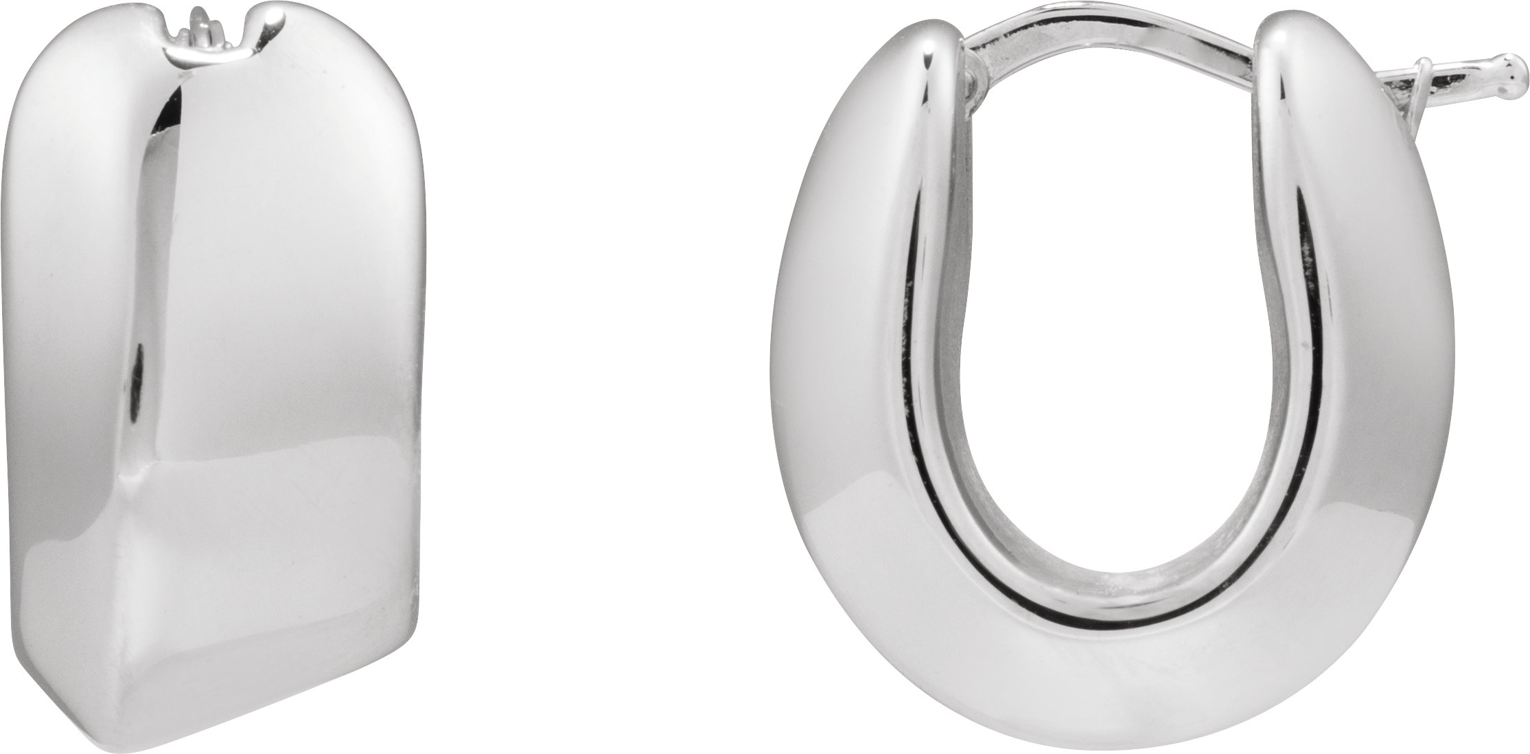 Sterling Silver Hinged 18.3 mm Hoop Earrings Ref 22521806