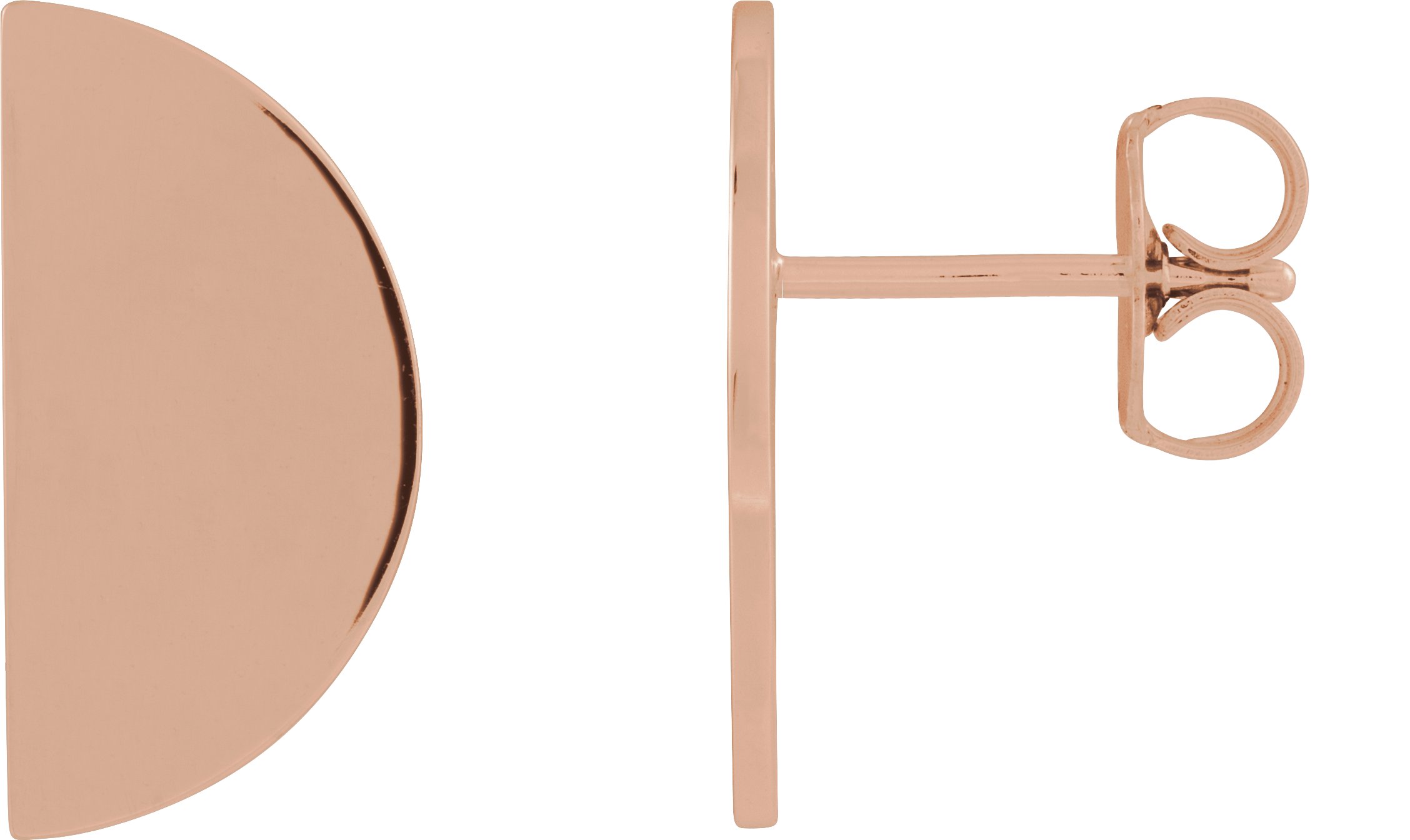 Half Circle Stud Earrings