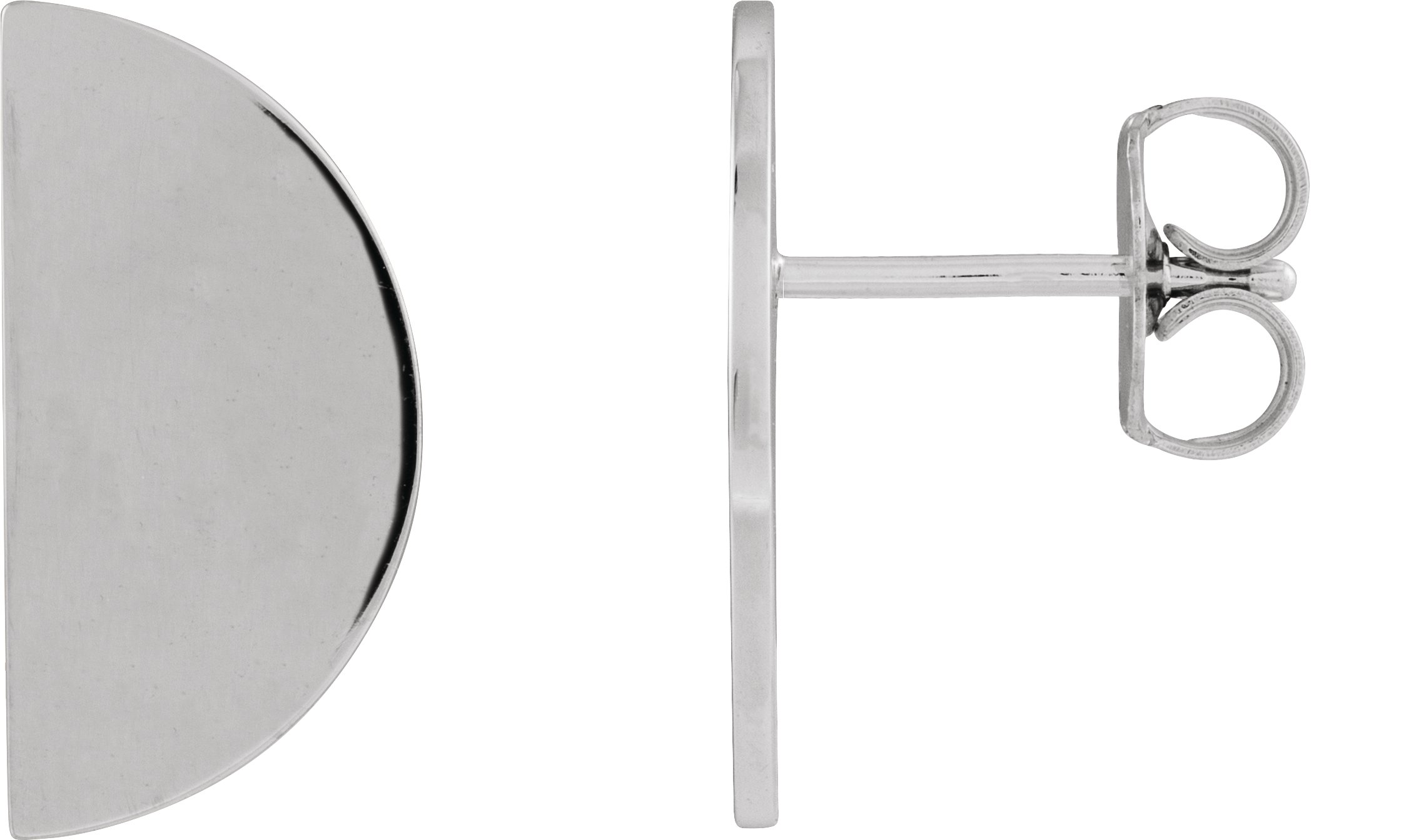 Half Circle Stud Earrings