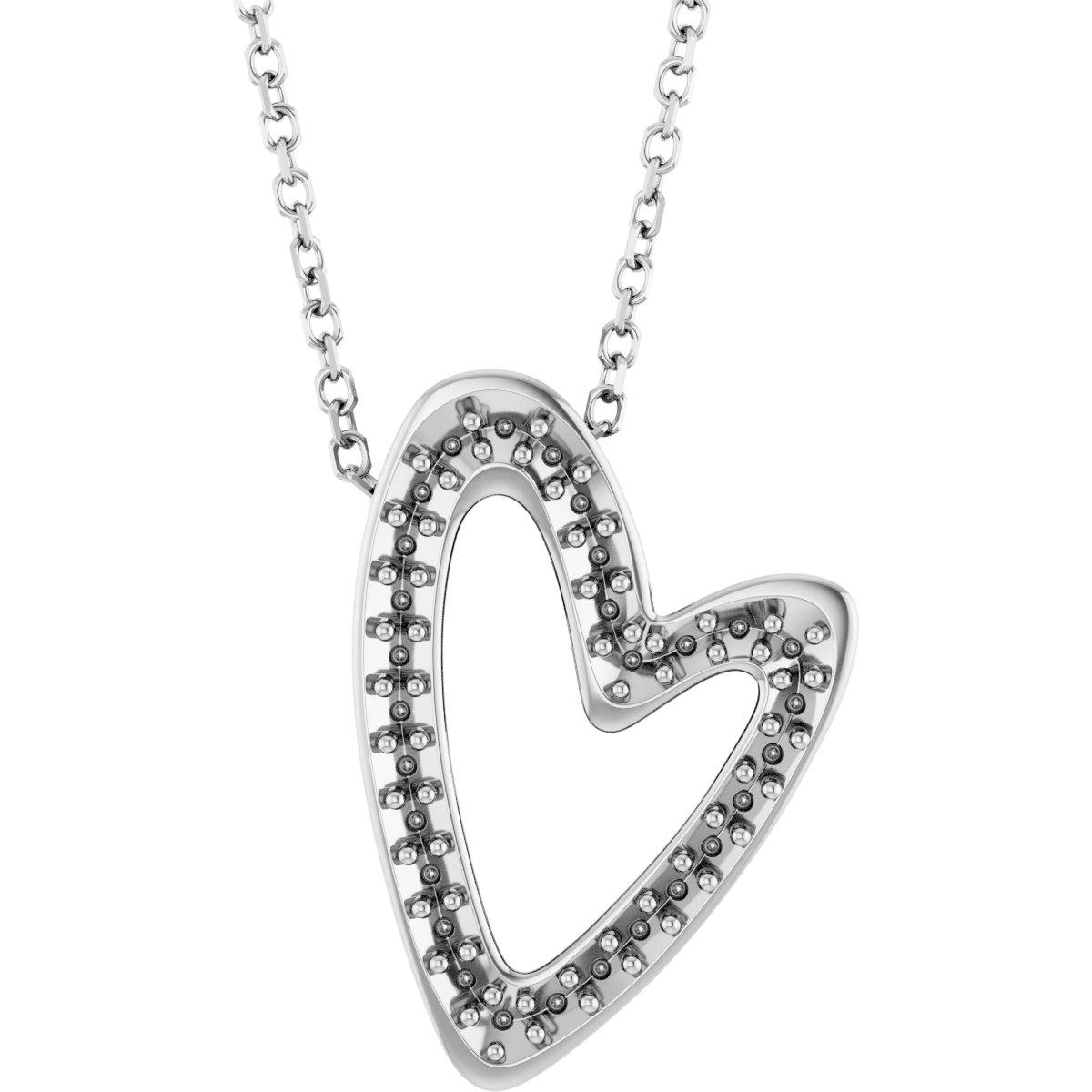 Accented Heart Necklace or Pendant