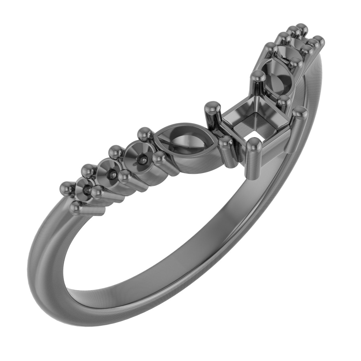 4.5x3 mm Emerald Contour Band Mounting