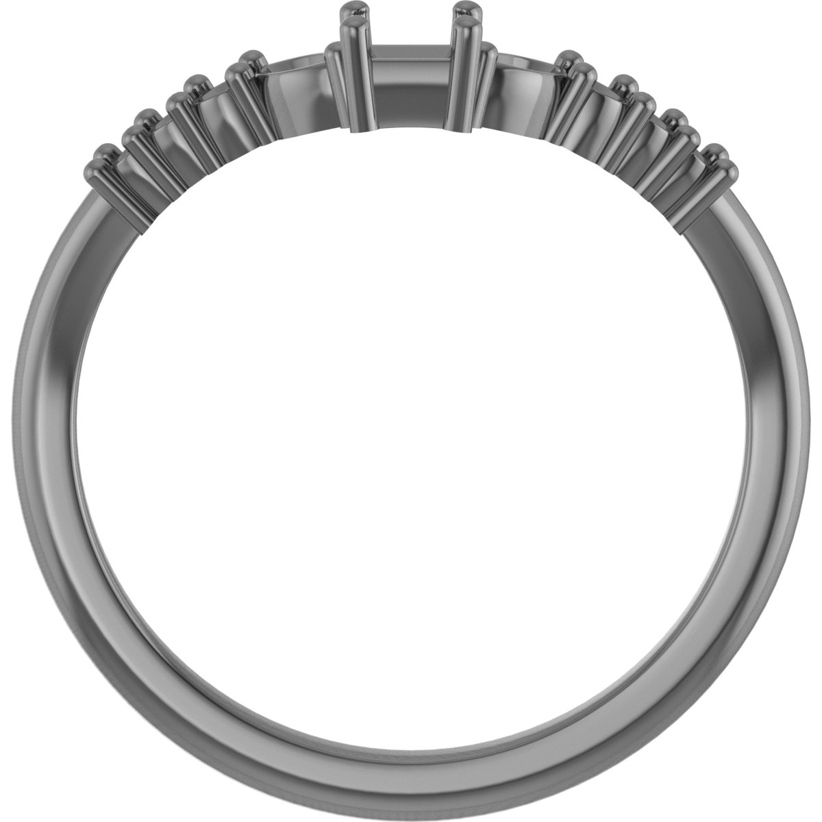 4.5x3 mm Emerald Contour Band Mounting view 2