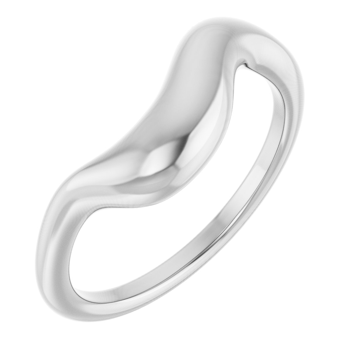 Platinum Puffed Freeform Ring