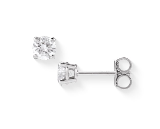 Gold Diamond Stud Earrings