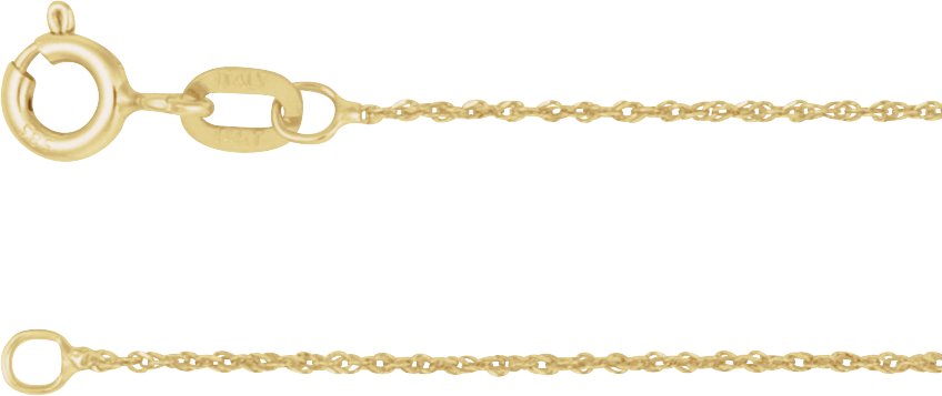 14K Yellow .50 mm Diamond-Cut Singapore 7" Chain 