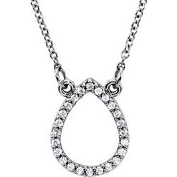 Teardrop Center Mounting or Diamond Necklace