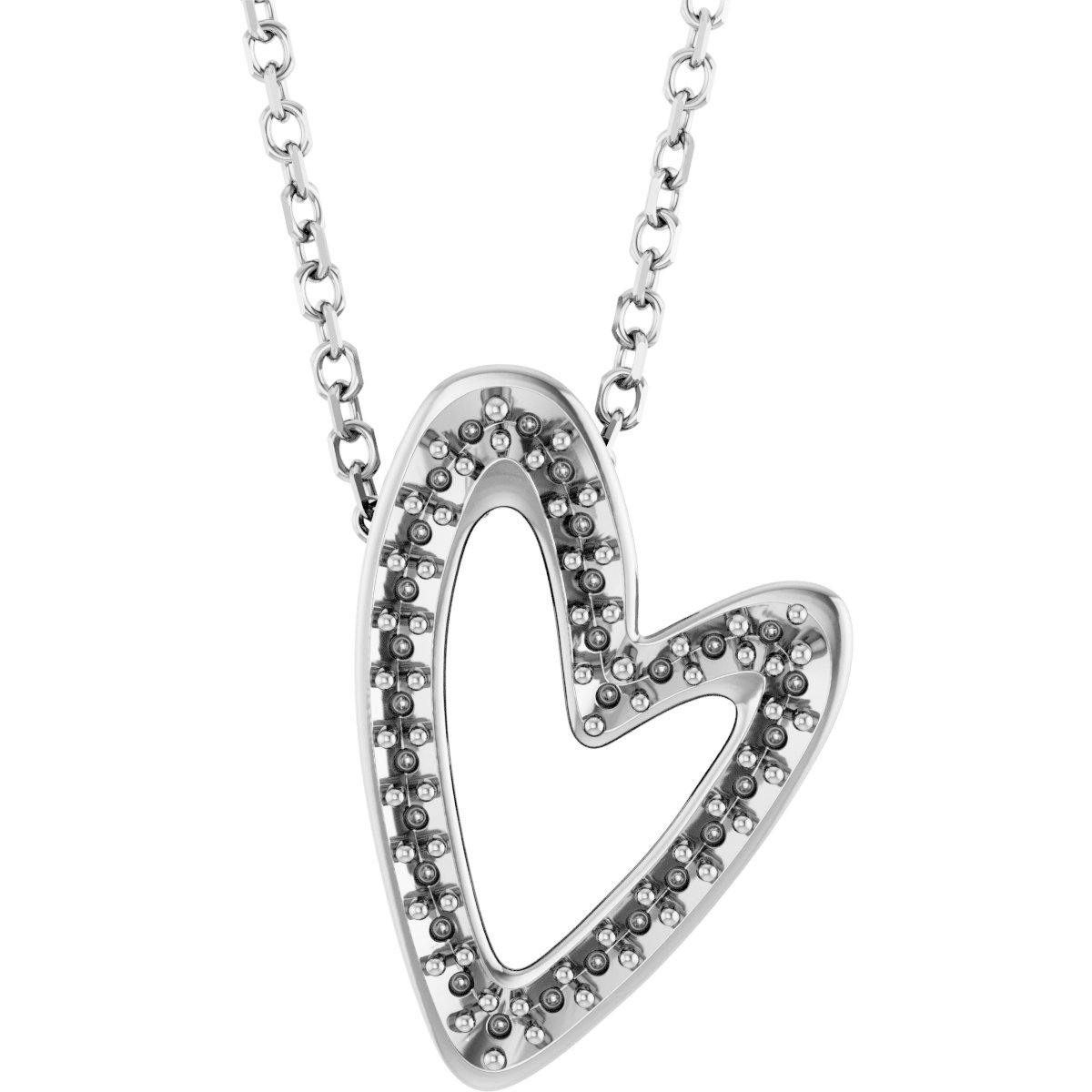 Accented Heart Necklace or Pendant