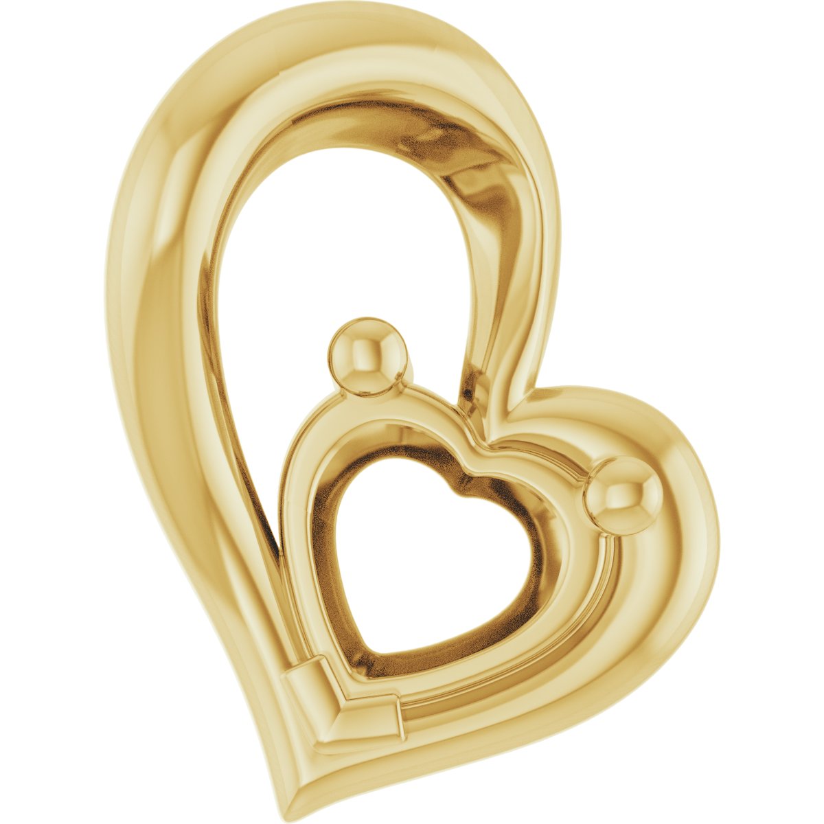 Solitaire Heart Necklace or Pendant