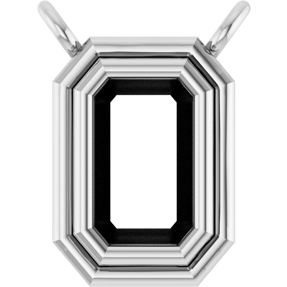 Round Bezel-Set Necklace or Center