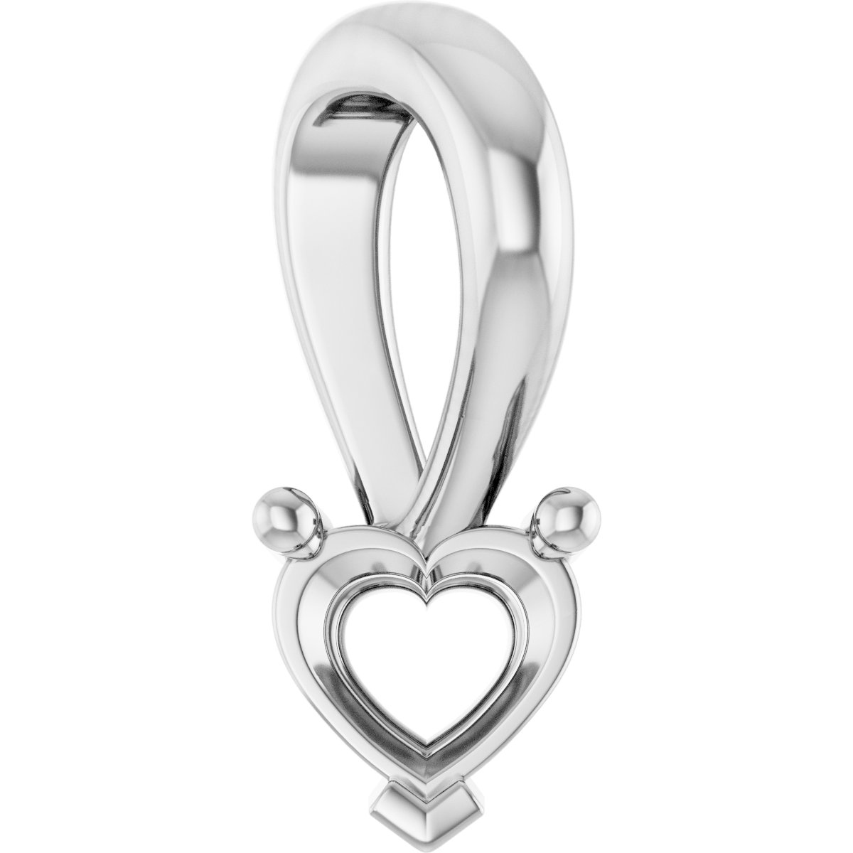 Solitaire Heart Necklace or Pendant