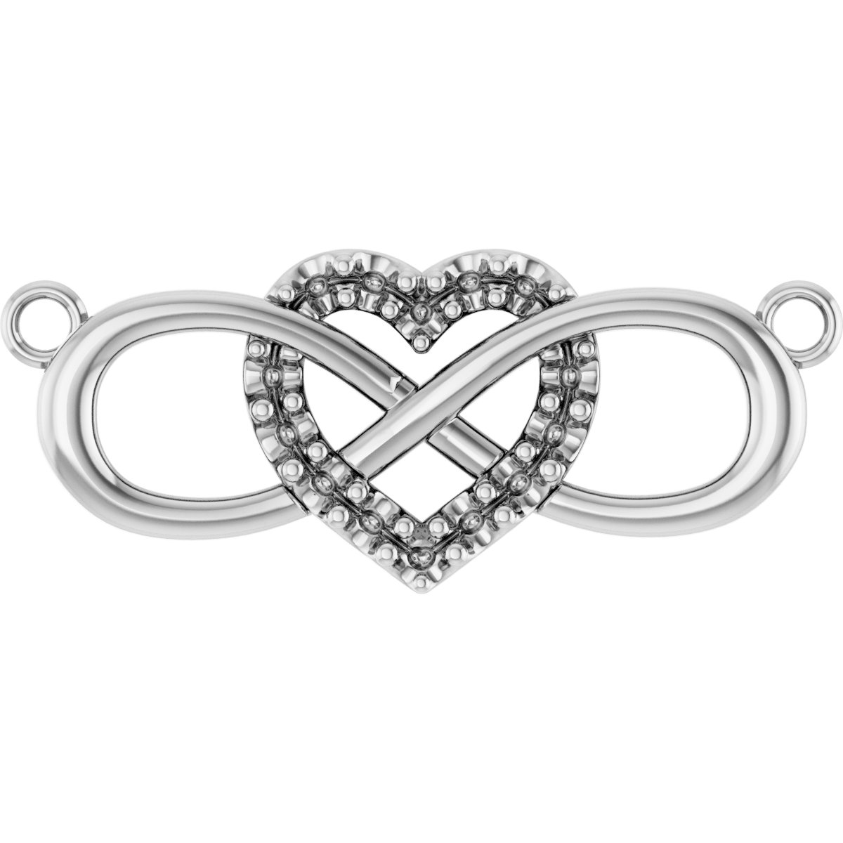 Accented Heart & Infinity-Inspired Necklace or Center