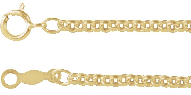 14K Yellow Gold-Filled 2 mm Rolo 24" Chain