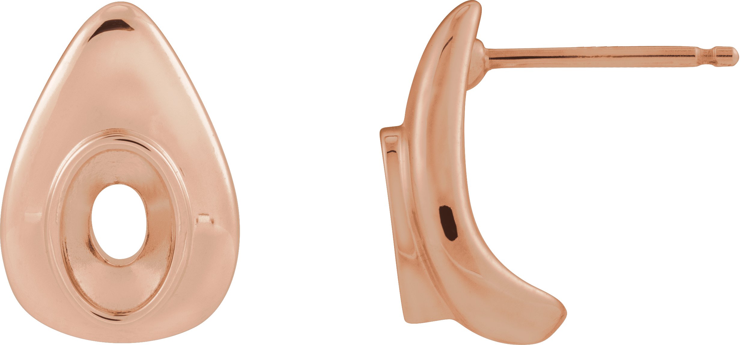 Pear Bezel Set Earrings