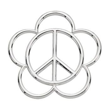 Sterling Silver Peace Sign Pendant Ref. 2657710