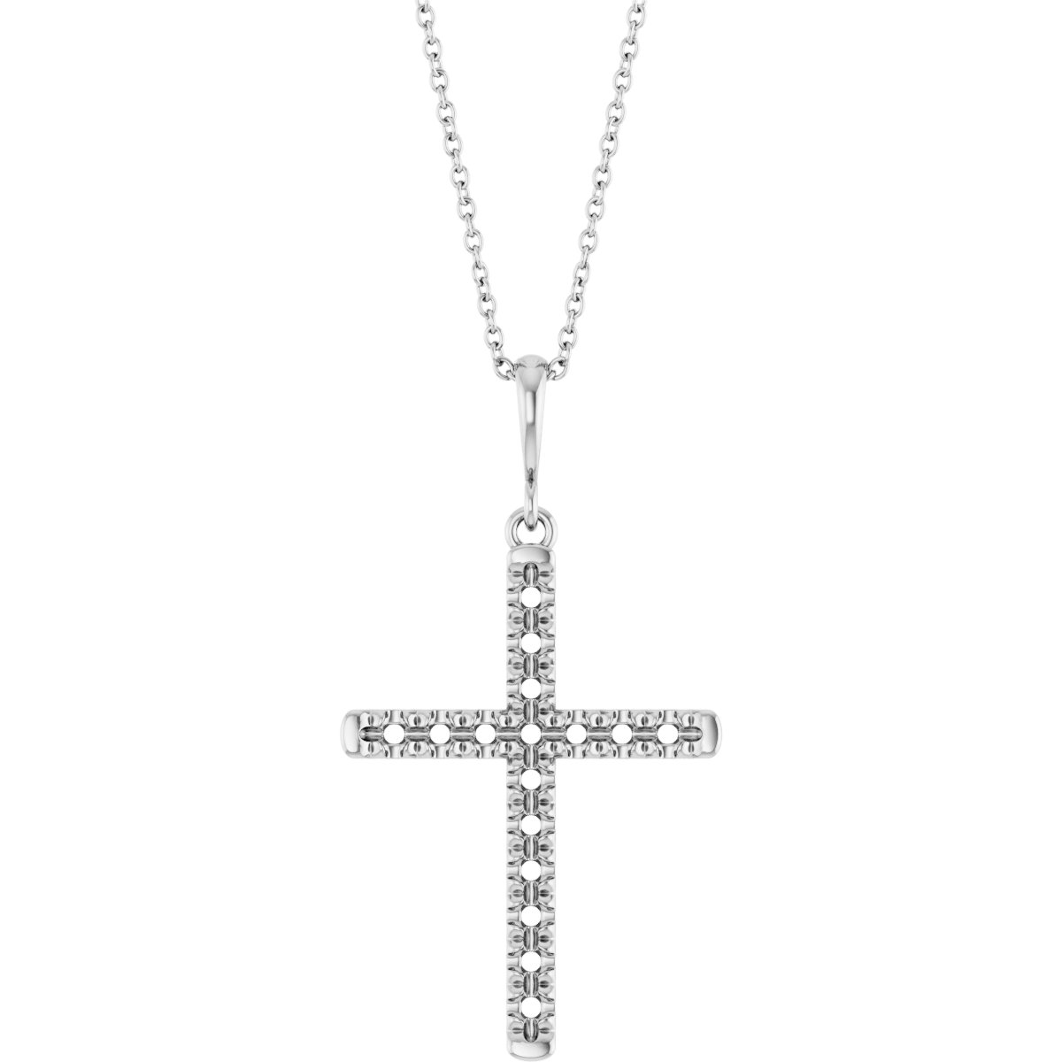 French-Set Cross Necklace or Pendant