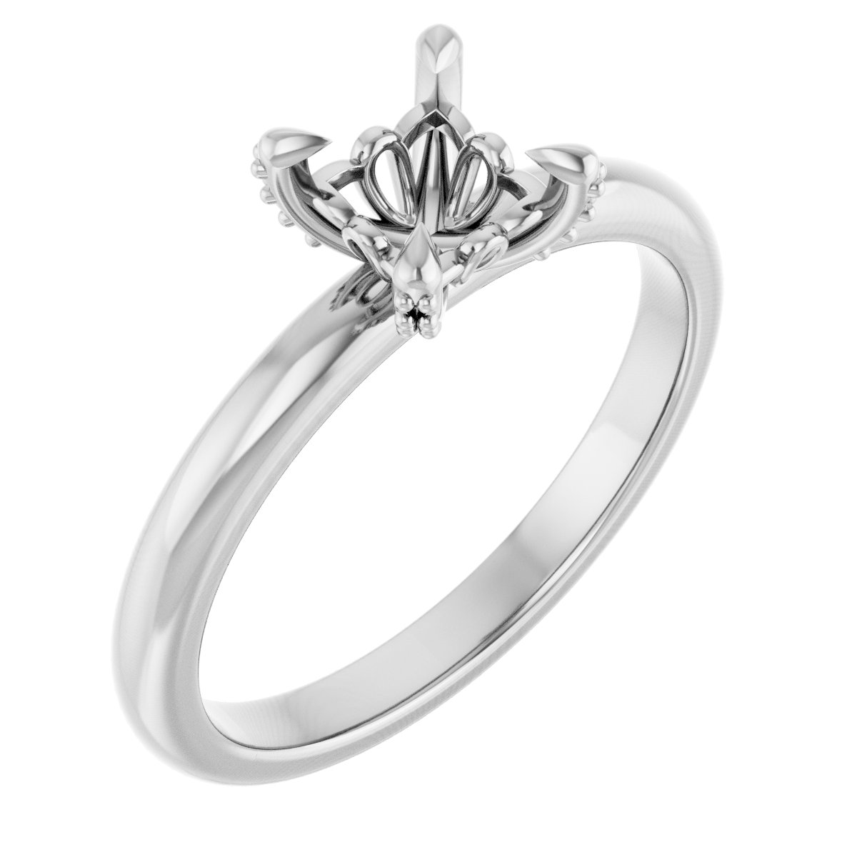 Claw-Prong Accented Engagement Ring