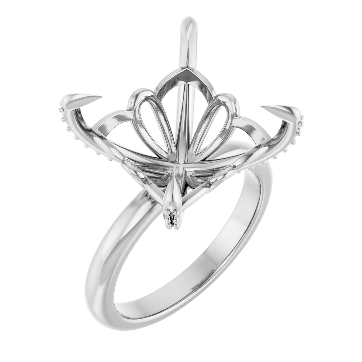 Claw-Prong Accented Engagement Ring