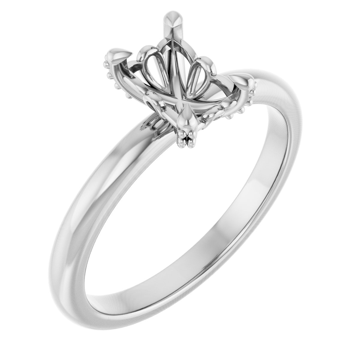 Claw-Prong Accented Engagement Ring