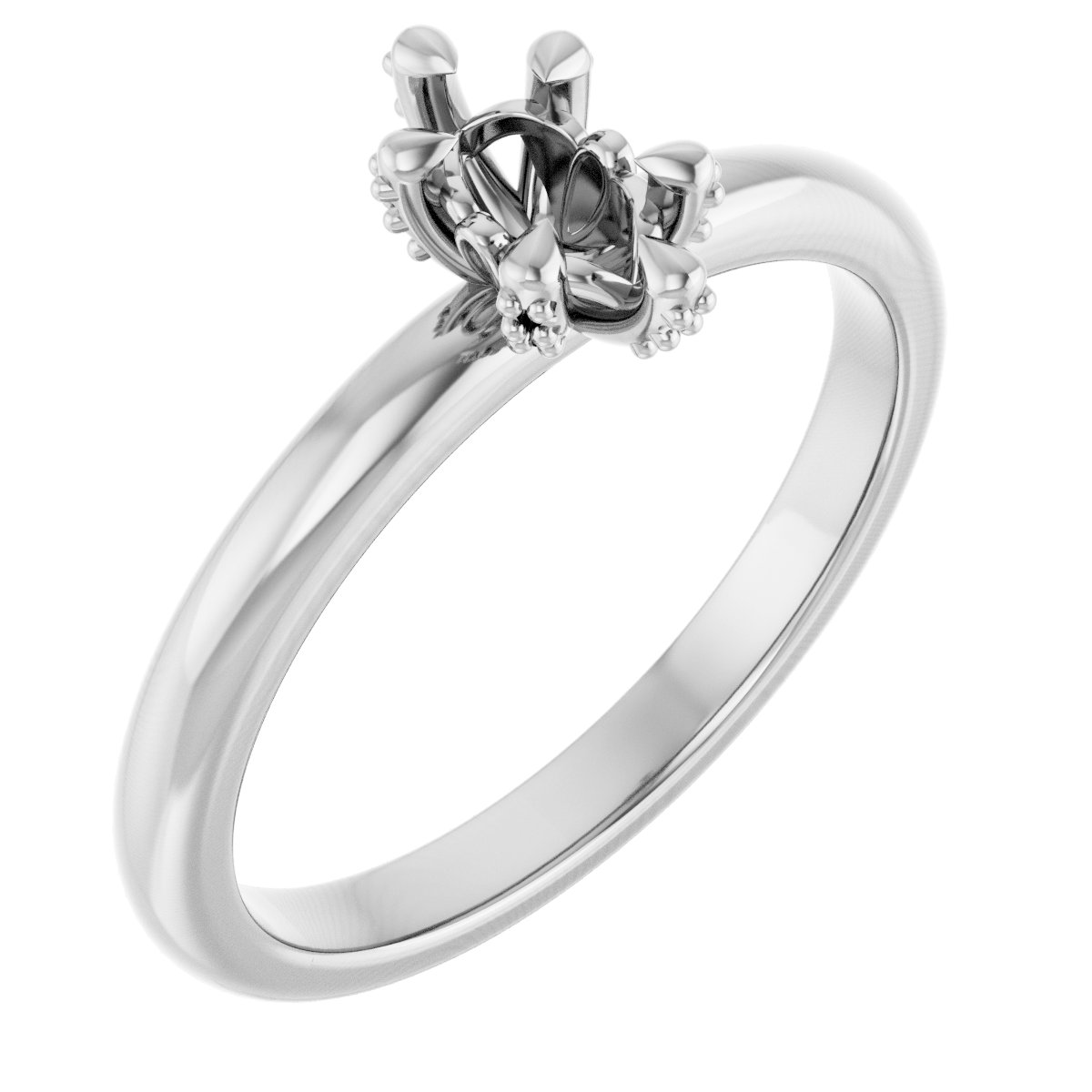 Claw-Prong Accented Engagement Ring