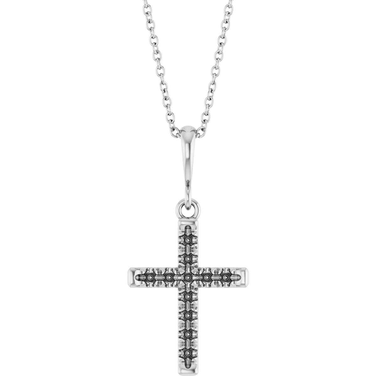 French-Set Cross Necklace or Pendant