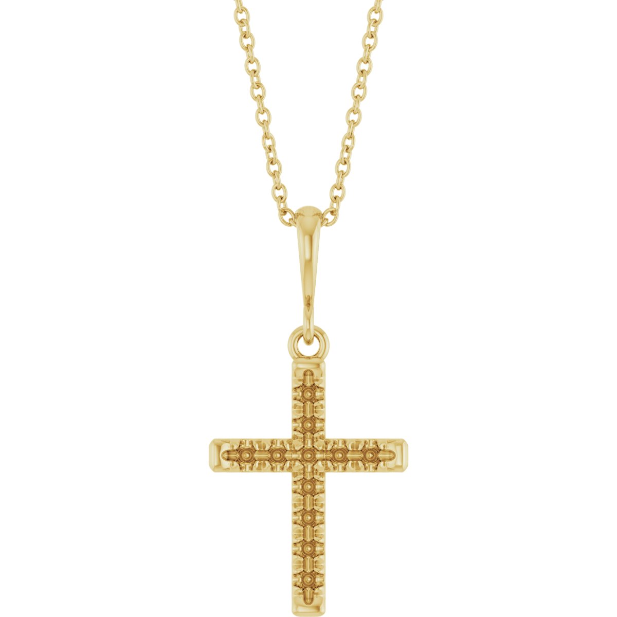 French-Set Cross Necklace or Pendant