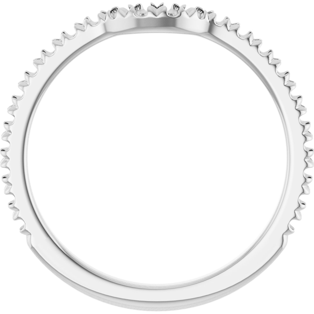 Band Mounting for 14x7 mm Marquise Ring view 2