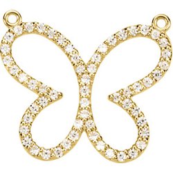 Petite Butterfly Necklace Center Mounting