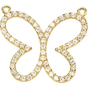 Petite Butterfly Necklace Center Mounting