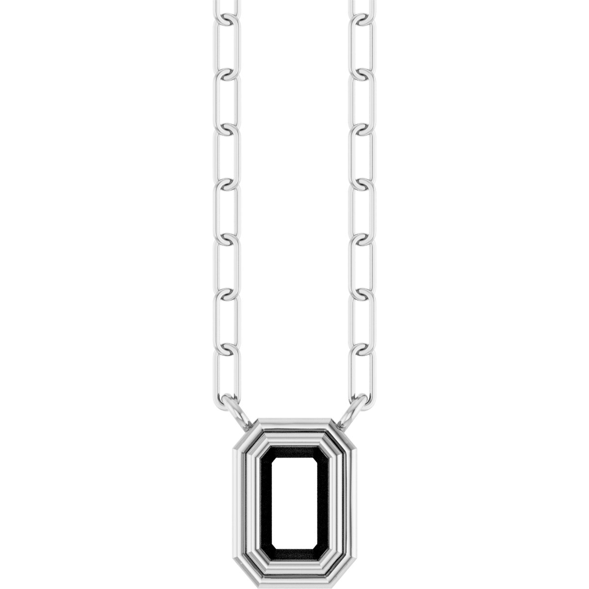 Round Bezel-Set Necklace or Center