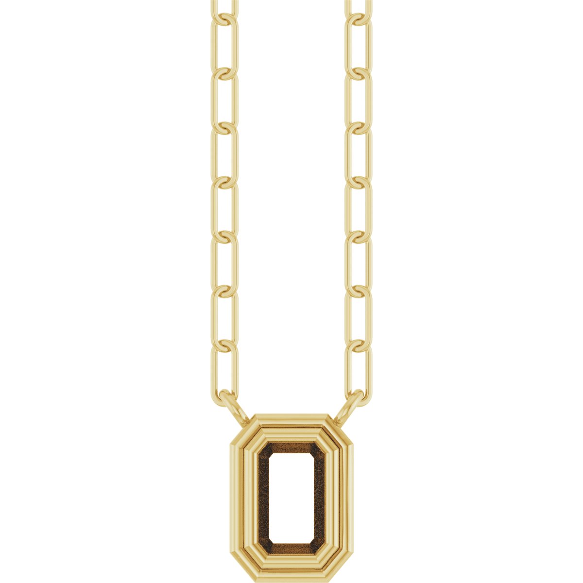Round Bezel-Set Necklace or Center